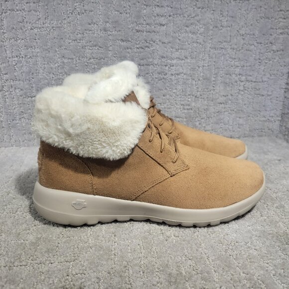 Skechers On The Go Joy Women's Size US 9.5 Chestnut Shearling Fur lined Boots. - Picture 3 of 8